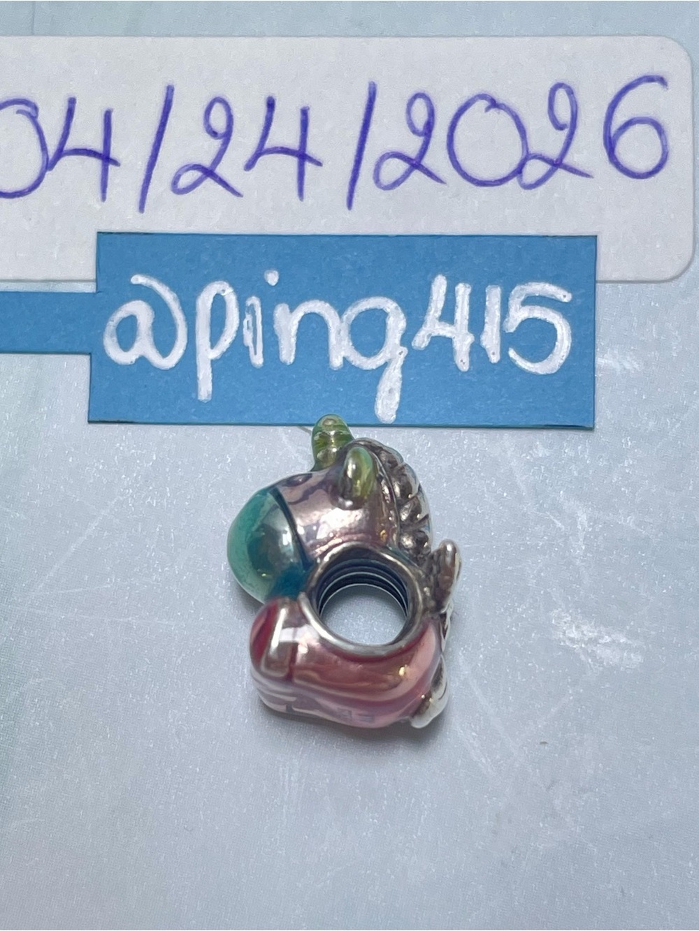 Pandora Colorful Rainbow Bruno the Unicorn Charm - Picture 7 of 12